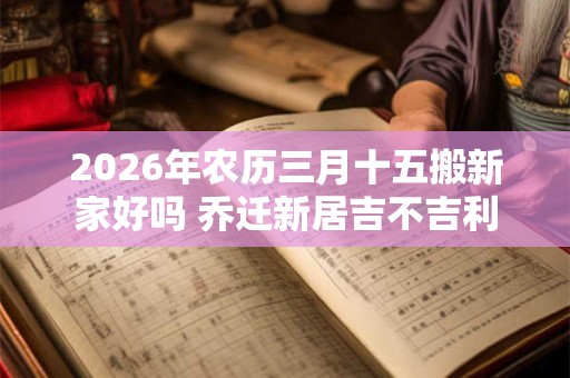 2026年农历三月十五搬新家好吗 乔迁新居吉不吉利