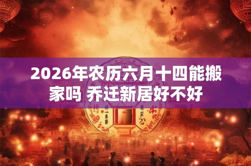 2026年农历六月十四能搬家吗 乔迁新居好不好