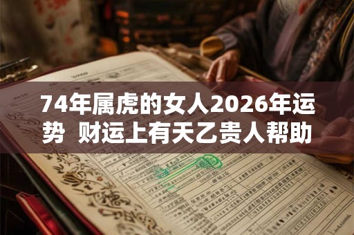 74年属虎的女人2026年运势  财运上有天乙贵人帮助