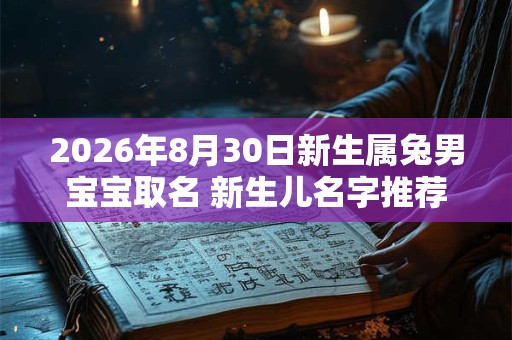 2026年8月30日新生属兔男宝宝取名 新生儿名字推荐