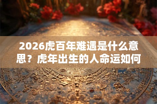 2026虎百年难遇是什么意思？虎年出生的人命运如何？