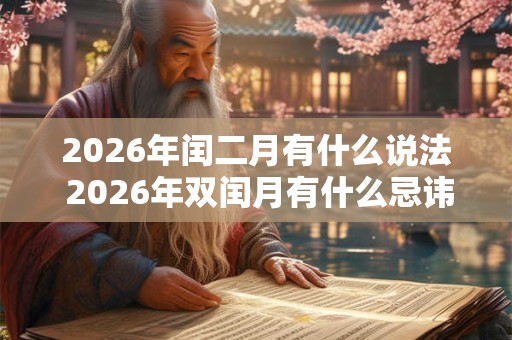 2026年闰二月有什么说法 2026年双闰月有什么忌讳