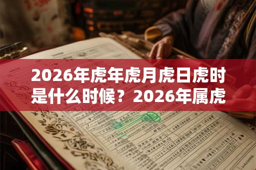 2026年虎年虎月虎日虎时是什么时候？2026年属虎是什么命？