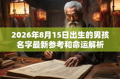 2026年8月15日出生的男孩名字最新参考和命运解析