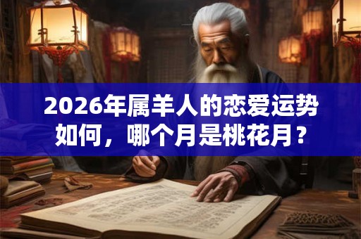 2026年属羊人的恋爱运势如何，哪个月是桃花月？