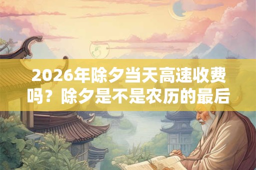 2026年除夕当天高速收费吗?除夕是不是农历的最后一天? 2026年除夕当天高速收费吗?除夕是不是农历的最后一天?