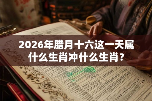 2026年腊月十六这一天属什么生肖冲什么生肖? 2026年腊月十六这一天属什么生肖冲什么生肖?