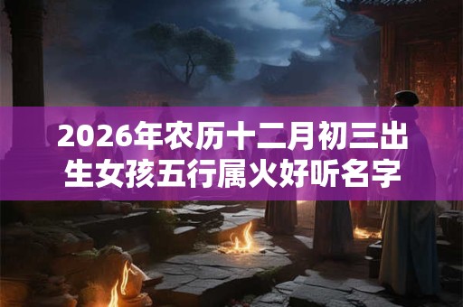 2026年农历十二月初三出生女孩五行属火好听名字 2026年农历十二月初三出生女孩五行属火好听名字