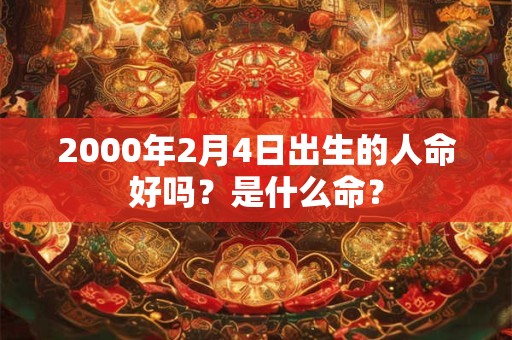 2000年2月4日出生的人命好吗?是什么命? 2000年2月4日出生的人命好吗?是什么命?