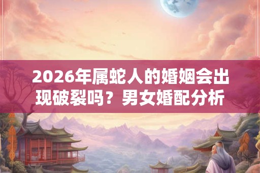 2026年属蛇人的婚姻会出现破裂吗?男女婚配分析 2026年属蛇人的婚姻会出现破裂吗?男女婚配分析