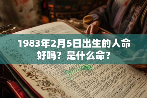 1983年2月5日出生的人命好吗?是什么命? 1983年2月5日出生的人命好吗?是什么命?