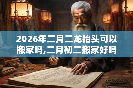 2026年二月二龙抬头可以搬家吗,二月初二搬家好吗？