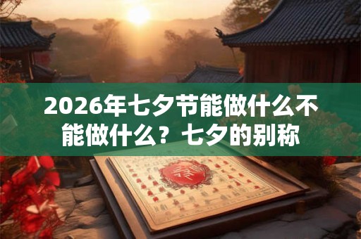 2026年七夕节能做什么不能做什么?七夕的别称 2026年七夕节能做什么不能做什么?七夕的别称