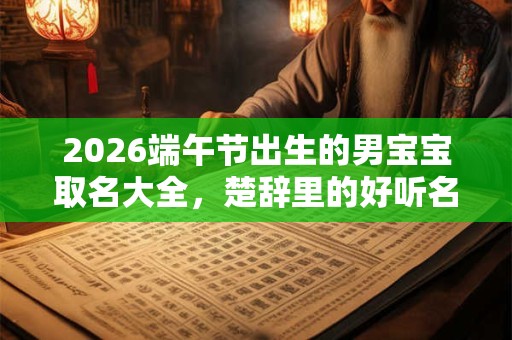 2026端午节出生的男宝宝取名大全,楚辞里的好听名字 2026端午节出生的男宝宝取名大全,楚辞里的好听名字