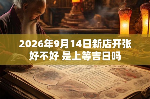 2026年9月14日新店开张好不好 是上等吉日吗 2026年9月14日新店开张好不好 是上等吉日吗