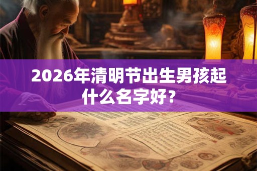 2026年清明节出生男孩起什么名字好? 2026年清明节出生男孩起什么名字好?