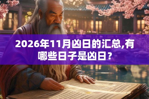 2026年11月凶日的汇总,有哪些日子是凶日？