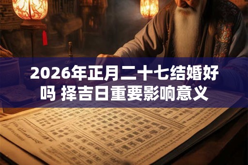 2026年正月二十七结婚好吗 择吉日重要影响意义