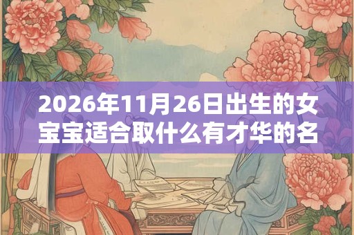 2026年11月26日出生的女宝宝适合取什么有才华的名字？