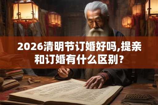 2026清明节订婚好吗,提亲和订婚有什么区别？