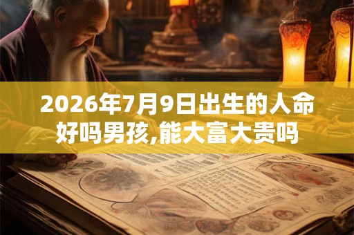 2026年7月9日出生的人命好吗男孩,能大富大贵吗