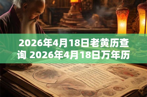 2026年4月18日老黄历查询 2026年4月18日万年历黄道吉日