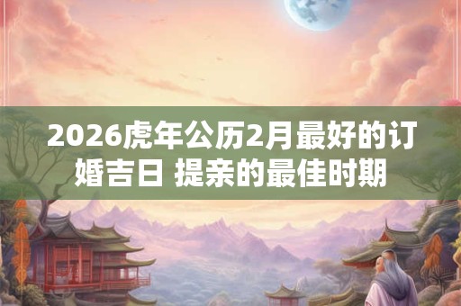 2026虎年公历2月最好的订婚吉日 提亲的最佳时期