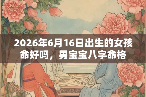 2026年6月16日出生的女孩命好吗，男宝宝八字命格