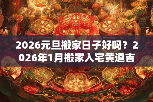 2026元旦搬家日子好吗？2026年1月搬家入宅黄道吉日