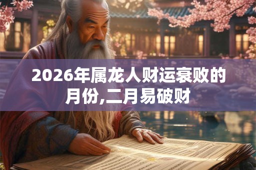 2026年属龙人财运衰败的月份,二月易破财 2026年属龙人财运衰败的月份,二月易破财