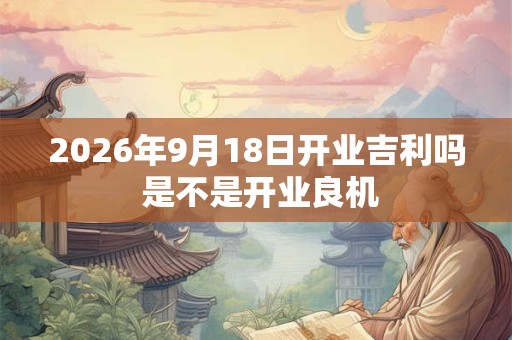 2026年9月18日开业吉利吗 是不是开业良机