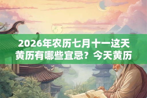 2026年农历七月十一这天黄历有哪些宜忌？今天黄历宜忌查询