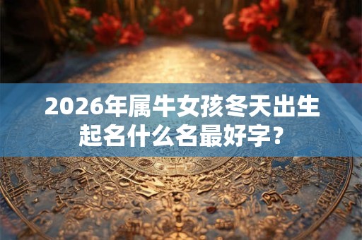 2026年属牛女孩冬天出生起名什么名最好字？
