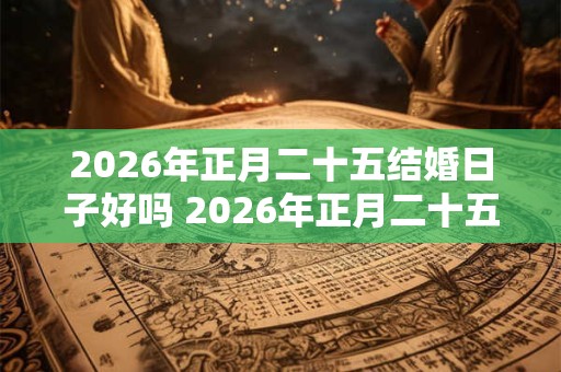 2026年正月二十五结婚日子好吗 2026年正月二十五是吉日吗 2026年正月二十五结婚日子好吗 2026年正月二十五是吉日吗