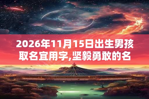 2026年11月15日出生男孩取名宜用字,坚毅勇敢的名字