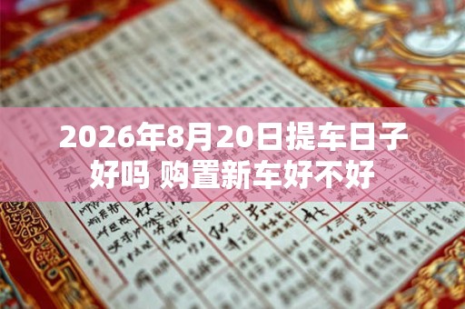 2026年8月20日提车日子好吗 购置新车好不好