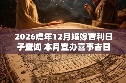 2026虎年12月婚嫁吉利日子查询 本月宜办喜事吉日 2026虎年12月婚嫁吉利日子查询 本月宜办喜事吉日
