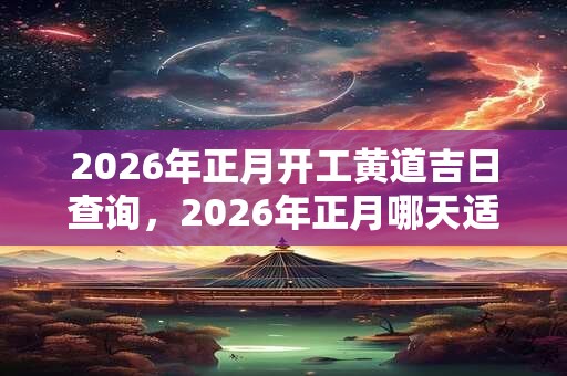 2026年正月开工黄道吉日查询，2026年正月哪天适合开工？