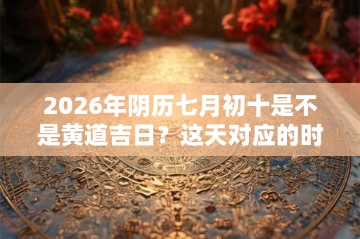 2026年阴历七月初十是不是黄道吉日?这天对应的时辰吉凶查询 2026年阴历七月初十是不是黄道吉日?这天对应的时辰吉凶查询