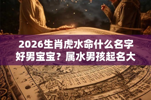 2026生肖虎水命什么名字好男宝宝？属水男孩起名大气