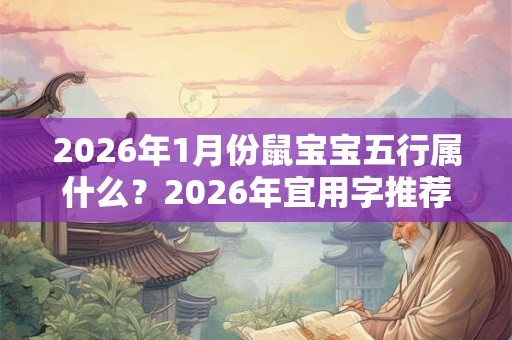 2026年1月份鼠宝宝五行属什么？2026年宜用字推荐