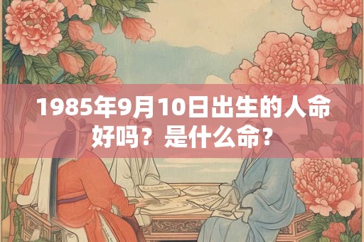 1985年9月10日出生的人命好吗？是什么命？