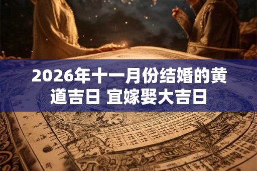 2026年十一月份结婚的黄道吉日 宜嫁娶大吉日