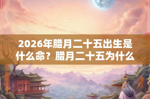 2026年腊月二十五出生是什么命？腊月二十五为什么做豆腐？