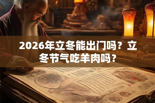 2026年立冬能出门吗？立冬节气吃羊肉吗？