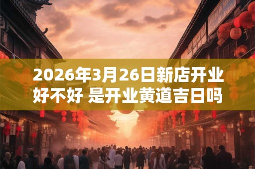 2026年3月26日新店开业好不好 是开业黄道吉日吗 2026年3月26日新店开业好不好 是开业黄道吉日吗