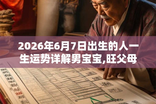 2026年6月7日出生的人一生运势详解男宝宝,旺父母吗