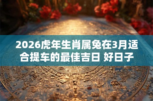 2026虎年生肖属兔在3月适合提车的最佳吉日 好日子分析