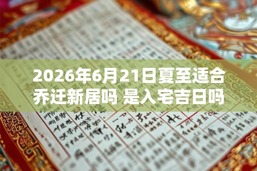 2026年6月21日夏至适合乔迁新居吗 是入宅吉日吗