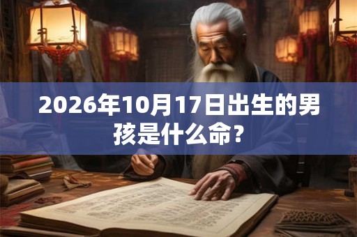 2026年10月17日出生的男孩是什么命？